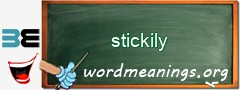 WordMeaning blackboard for stickily